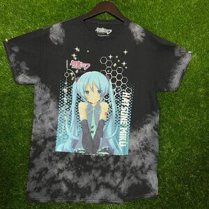 Hatsune Miku Anime Graphic Tie-dye T-shirt size Medium